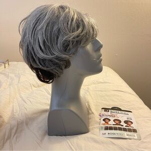 Wig 100% Human Hair: Boss Wig MH1508 Grey